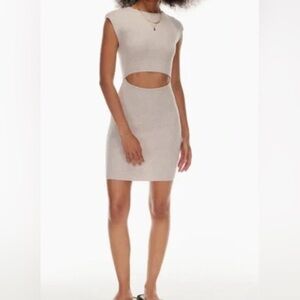 Aritzia Wilfred Free oat color Cut-Out sweater Dress size M Like new